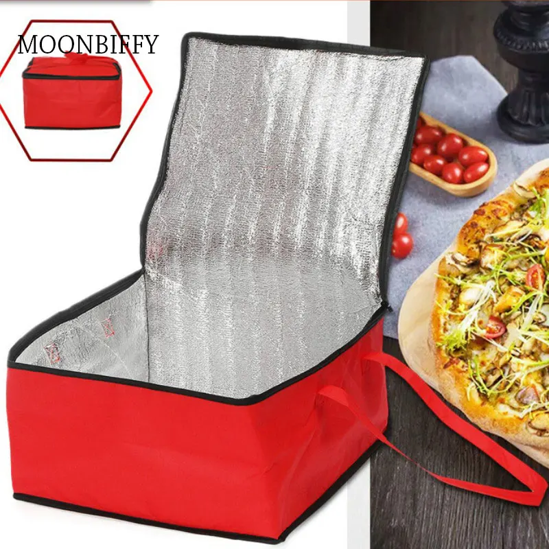 Bolsa aislante impermeable, bolsa aislante plegable para Picnic, paquete de hielo portátil, bolso térmico para alimentos, bolsa de entrega de alimentos, bolso de Pizza