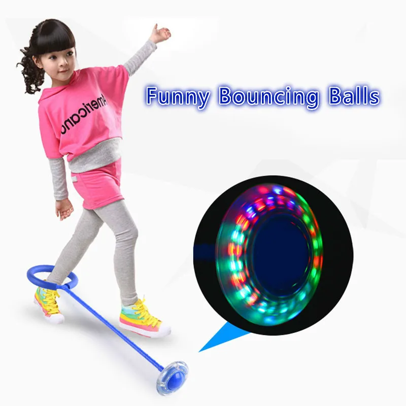 Kinder Blinkende Jumping Ball Kinderspiele Swing Ball LED Flashing Skip Ball DHL 