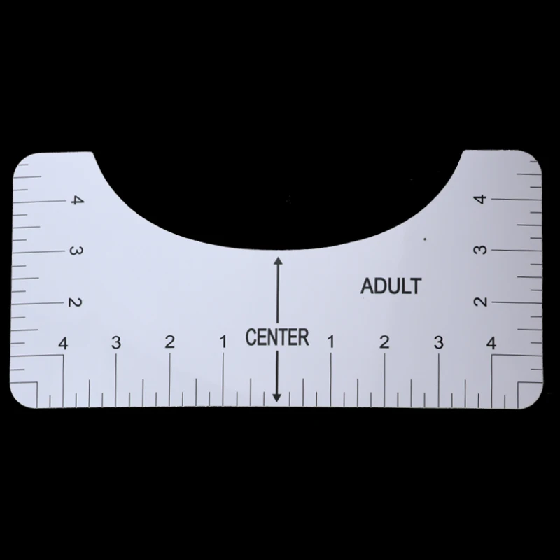 4PCSWith Size Chart Printed t-shirts Design Centering Tool Clothing Accessories Guide Transparent Multi Purpose Ruler