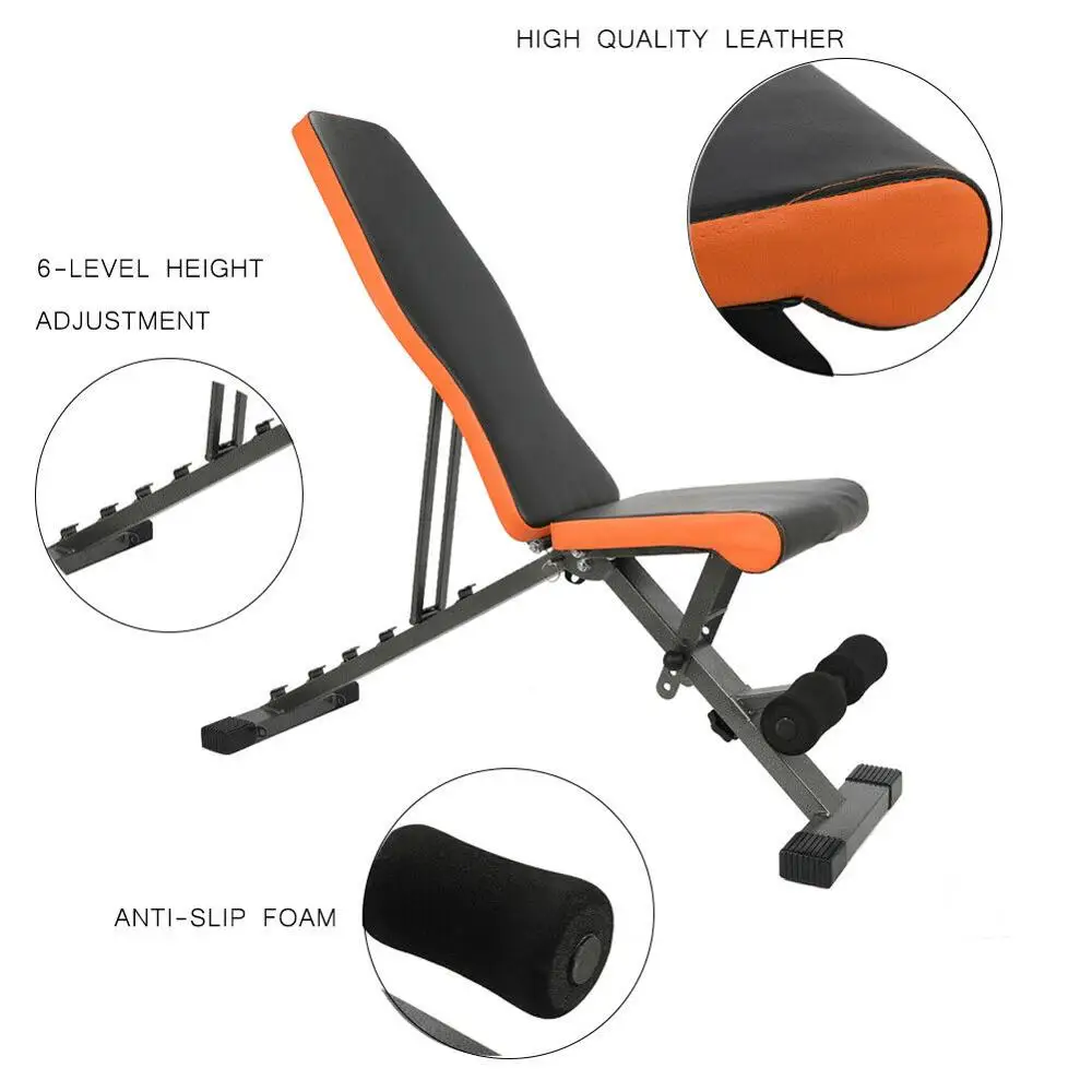 US $116.00 Adjustable MultiPosition Weight Exercise Bench With Leg Rest Multifunctional Adjustable Training Home Gym