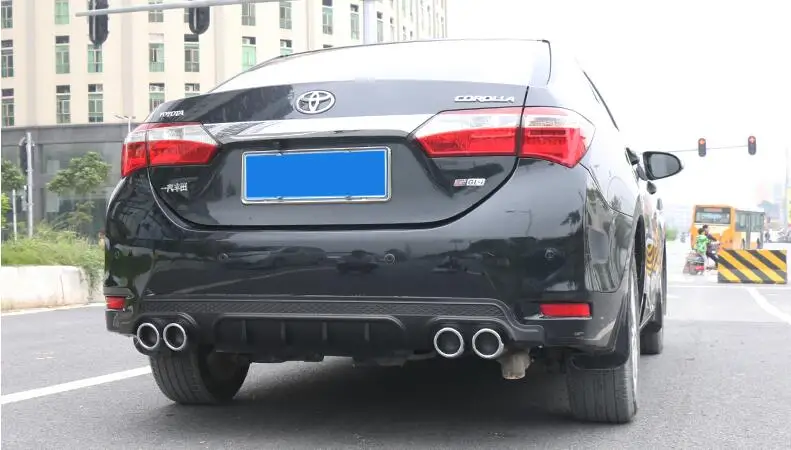 Для TOYOTA COROLLA ABS задний бампер диффузор защитные бамперы для- st COROLLA набор бампер задний спойлер
