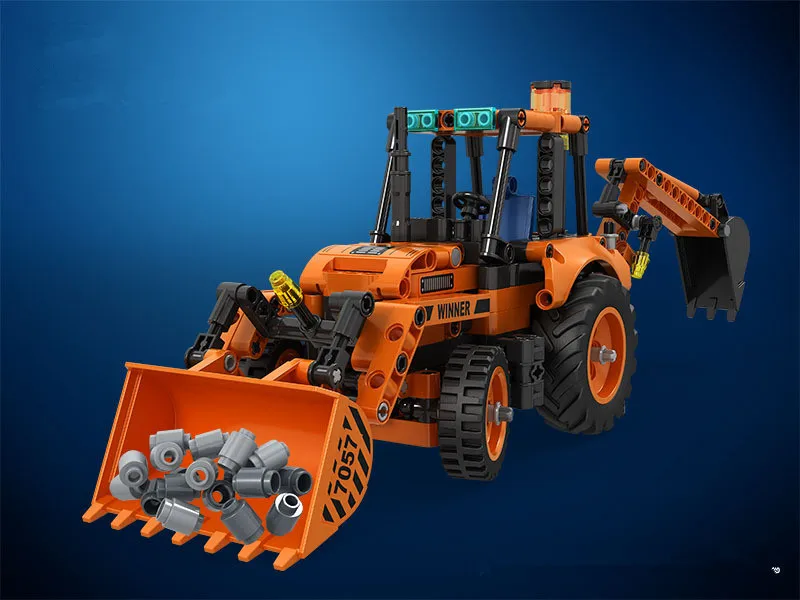 Creator Technic городской строительный автомобиль экскаватор-Модель Погрузчика строительные блоки кирпичи развивающие игрушки для детей подарок