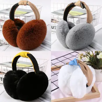 

Fashion Women Winter Foldable Earmuffs Students Simple Versatile Cute Warm Plush Ear-cap Earlap