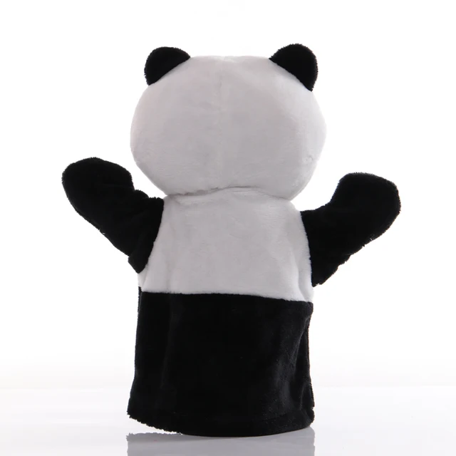 1pcs 25cm Hand Puppet Panda Animal Plush Toys Baby Educational Hand Puppets Story Pretend Playing Dolls for Kids Children Gifts 2