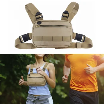 

Functional Tactical Breast Bag Chest Rig Bags Adjustable Tactical Pocket Hip Hop Streetwear Cross Shoulder Bag