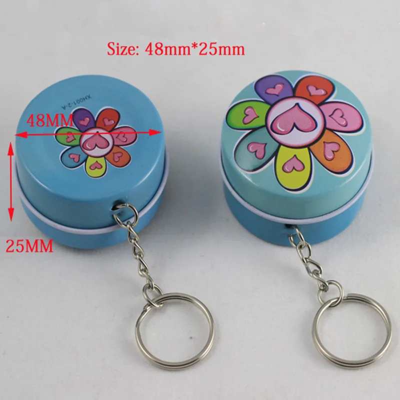 NEW 1200pcs Cute Circle Iron Tin Storage Box Trinket Candy Jewelry Box Pill Box with Key Chain ring- DHL& EMS Free Shipping