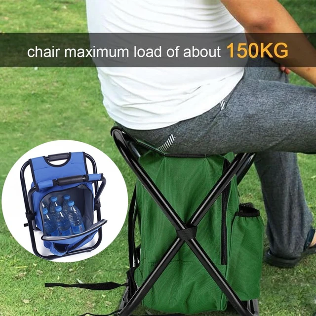 Foldable Portable Beach Fishing Chair Backpack 2 in 1 Lightweight
