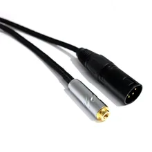 Hifi 8 Cores headphone Cable Audio extension wire cord Silver Plated 4 pin xlr male to 4 4mm female audio adapter plug
