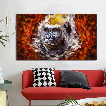 

RELIABLI ART Abstract Monkey Poster Gorilla Pictures Canvas Painting Wall Art For Living Room Decoration Posters And Prints