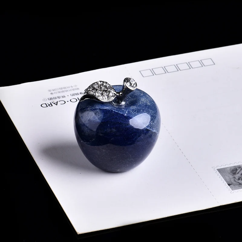 lapis lazuli 1 шт. натуральный кристалл Роза кварц Apple парные украшения свадебные и Новогодние украшения Рождественские и DIY подарочные аксессуары - Цвет: lapis lazuli