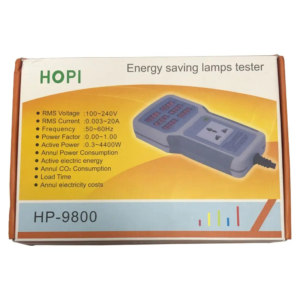 Handheld Electric Energy Saving Lamp Tester Power Energy Monitor Socket Analyzer 