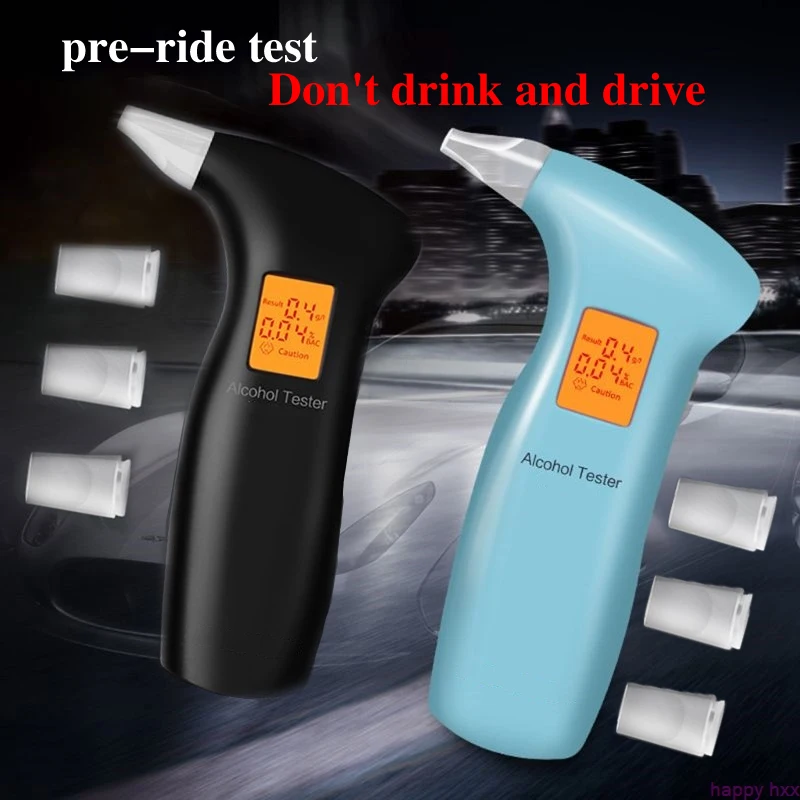 

LCD Display Digital Alcohol Tester Professional Police Alert Breath Alcohol Tester Device Breathalyzer Analyzer Detector Test DF