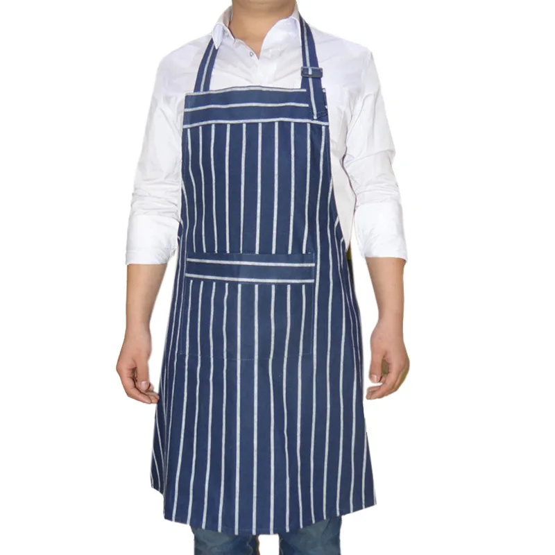 Taobao Лидер продаж в средиземноморском стиле синий классический хлопково-льняной домашний кухонный безрукавный фартук для взрослых
