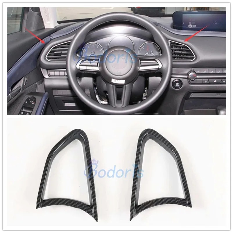 

Для Mazda CX-30 CX30 2020 2021 цветная наклейка из углеродного волокна для приборной панели с вентиляционным отверстием переменного тока, литье, отделка, стикер, аксессуары для стайлинга автомобиля