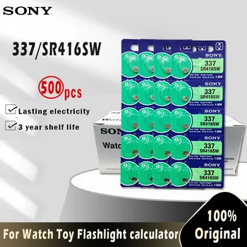 

500PCS Original SONY 337 SR416SW LR416 1.55V Silver oxide Button Coin Cell Batteries For watch Calculator MADE IN JAPAN 0%Hg