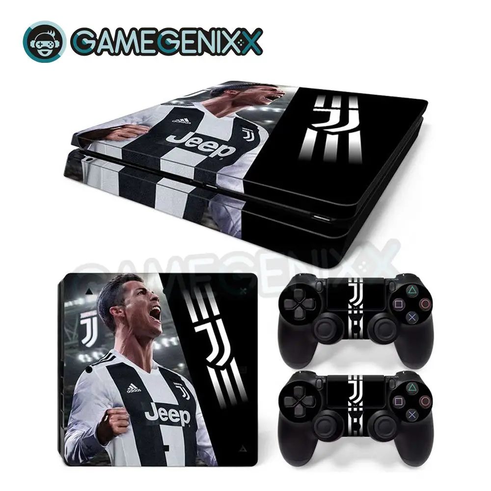 Наклейка на кожу GAMEGENIXX Виниловая наклейка для PS4 Slim Console и 2 контроллера-Ronaldo
