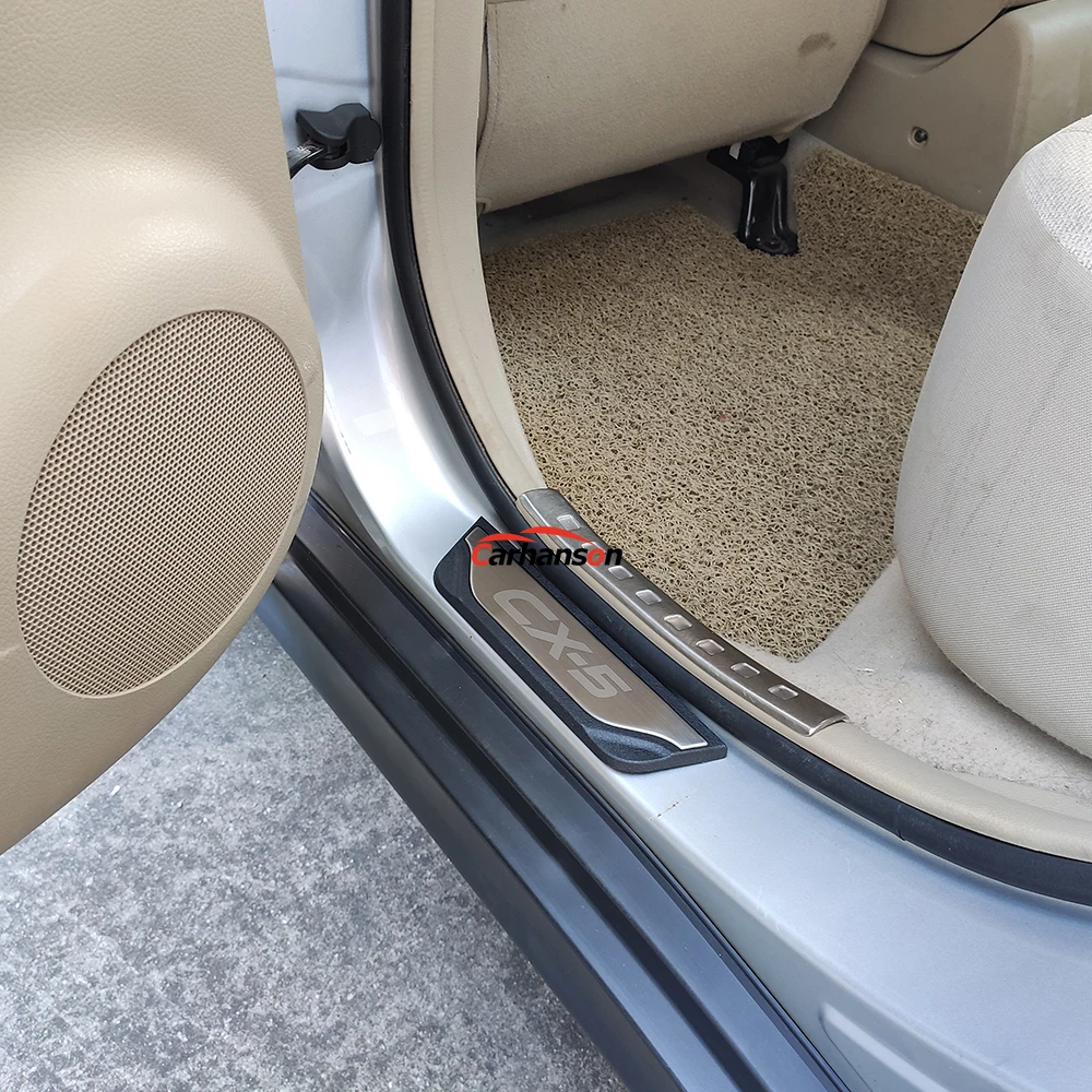Авто аксессуары наклейка для Mazda Cx-5 Cx 5 Cx5 автомобильный Стайлинг порога полосы Накладка протектор 2013 2015 2017 2019 4 шт