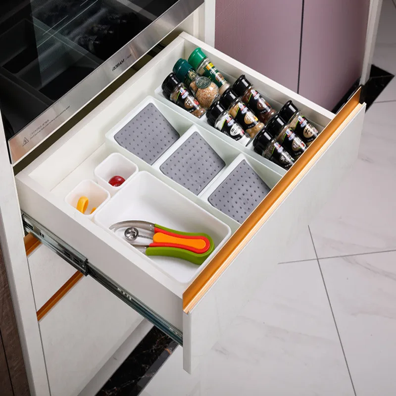 Plastic Spice Rack Drawer Organizer For Kitchen Cabinet Drawers 3