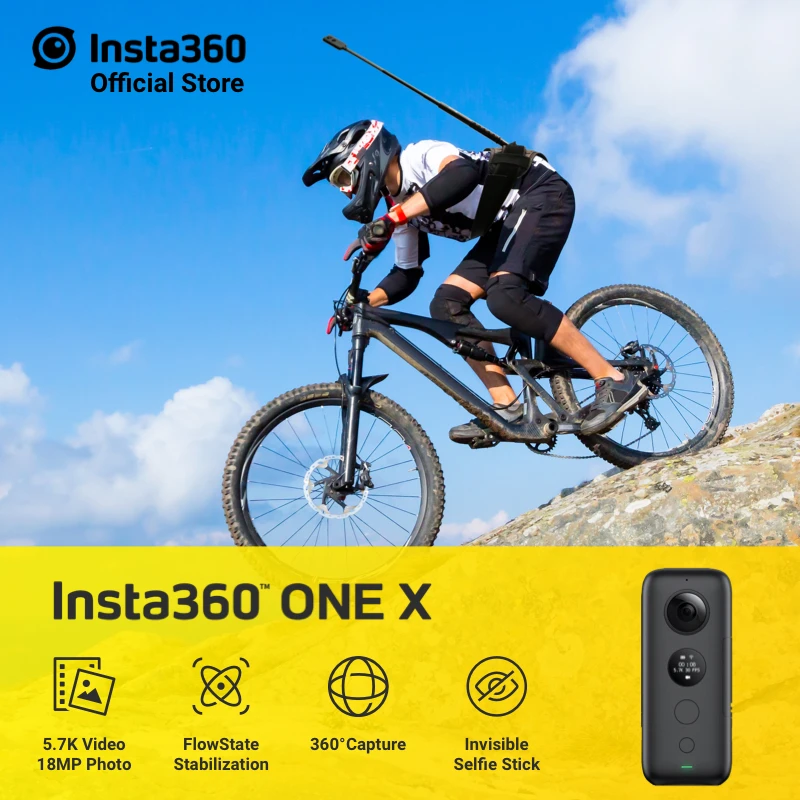 Insta360 ONE X Спортивная Экшн-камера 5,7 K видеокамера для iPhone и Android