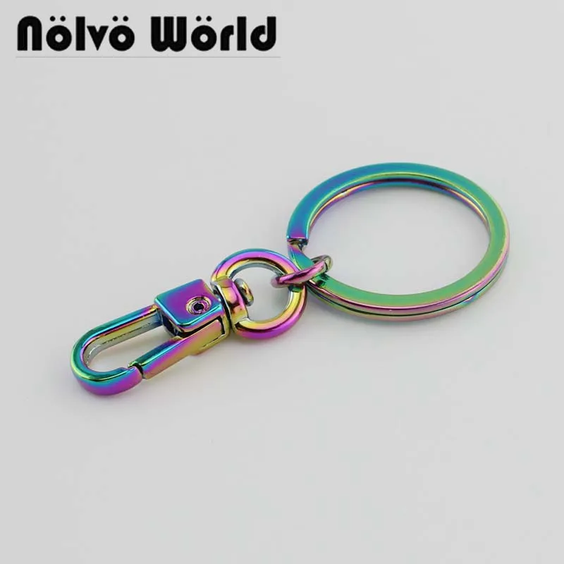 Мир Nolvo 5 20 100 шт великолепные радужные застежки зажимы плюс 24 мм брелок для сумки