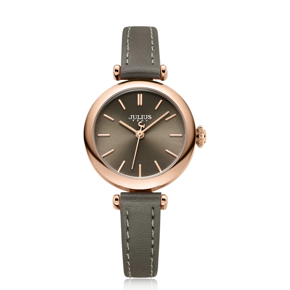 JULIUS Einfachheit frauen Kleid Uhr Klassische Lederband Uhren Schlanke Damen Japan Quartz Movt High-End Luxus Reloj JA-1018