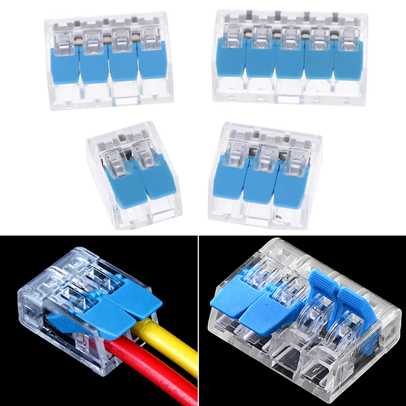 

20PCS/lot Replace 221 Style Mini Fast Wire Connectors,Universal Compact Wiring Connector,push-in Conductor Terminal Block