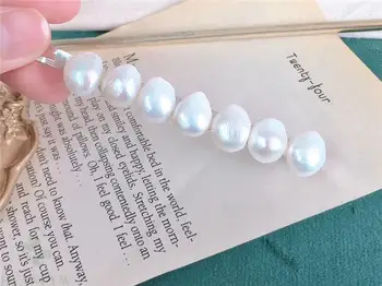 

1pcs Natural Color Baroque Pearl Earring 18k Ear Drop Party Dangle Fashion Hook Wedding Accessories Classic Gift