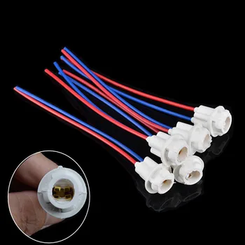 

5pcs/lot T10 Car Light Socket LED Bulbs Wedge Light Base Car Lamp Cable Auto Bulb Wire Adapter Connector Car Accessories