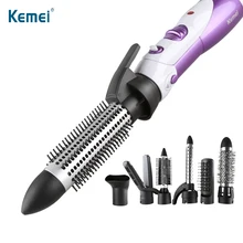 KEMEI 7 в 1, многофункциональный фен для волос, профессиональный фен, мощный Фен для волос, парикмахерские салонные инструменты, сушильная машина