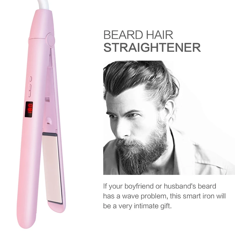 Professional Hair Straightener Curler Flat Iron LCD Display Negative Lon Wand Straightening Ionic Curling Corrugation Crimper