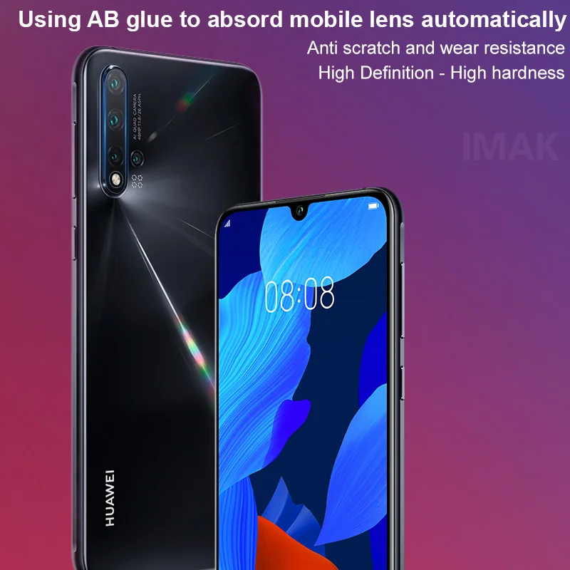2 шт. стеклянная Защитная пленка для huawei Nova5 Nova 5 Pro Nova 5i P20 Lite стекло Imak камера Len пленочная линза покрытие стеклянная крышка