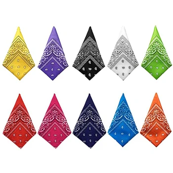 

10/12pcs Vintage Print Square Bandanas European Kerchief Headwraps Headband For Women/Men/Boys/Girls