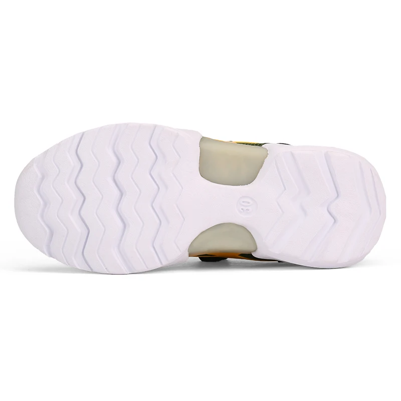 Fashion Bright Solid USB Led Light Up Kid Shoes Breathable Hook&Loop Children Charging Luminous Sneakers For Girl And Boy 22-30