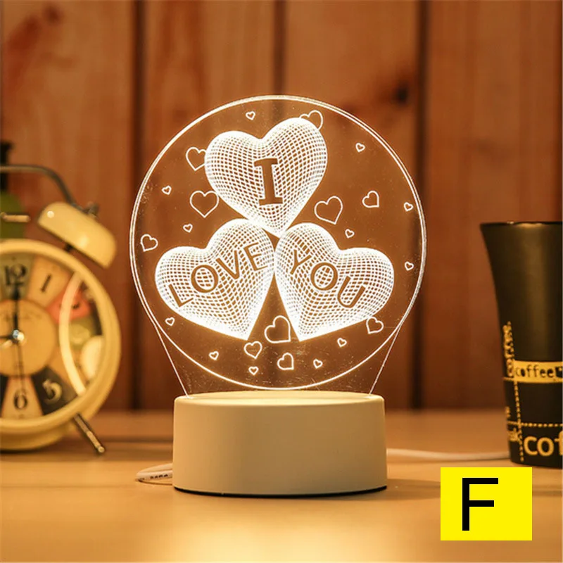 

Cartoon Night Light 3D LED USB Dream Soft Light Table Night Light DTT88