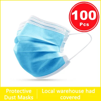 

3 Layer mesh rine Protection Masks Disposable Face Mask Protective Mask Elastic Ear Loop Breathable Anti Dust Mask Face Shield