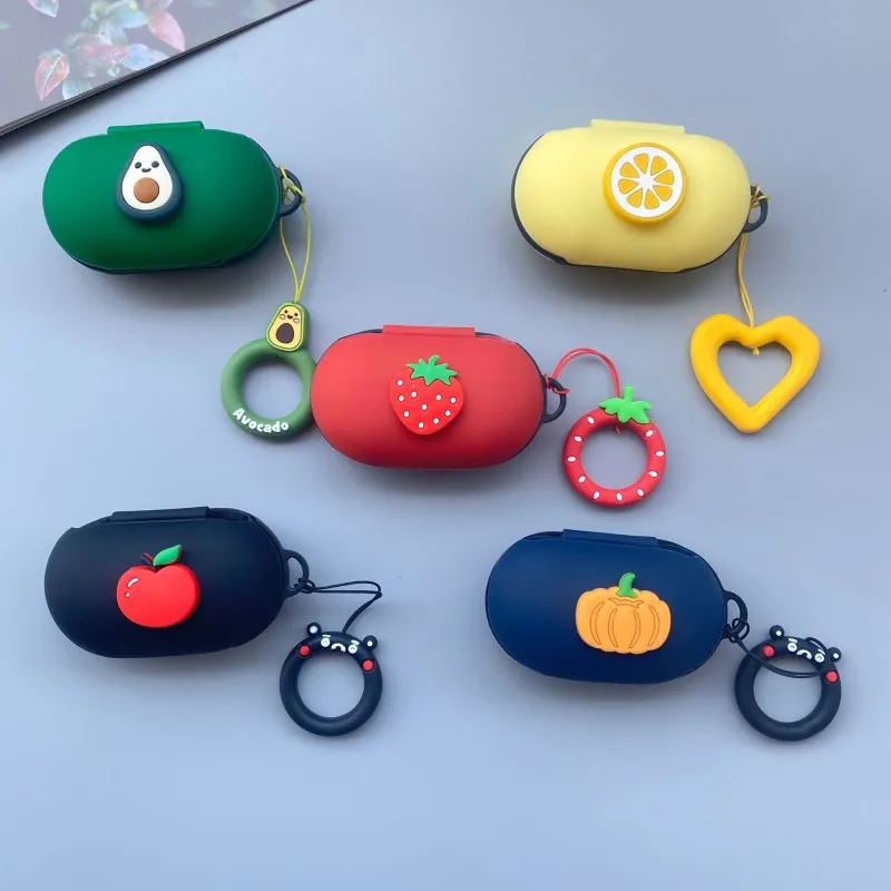 

New Fruit Slicone Cover for Samsung Galaxy Buds Case Cute Kawaii Headset Wireless Bluetooth Earphone Accessories With Keryring