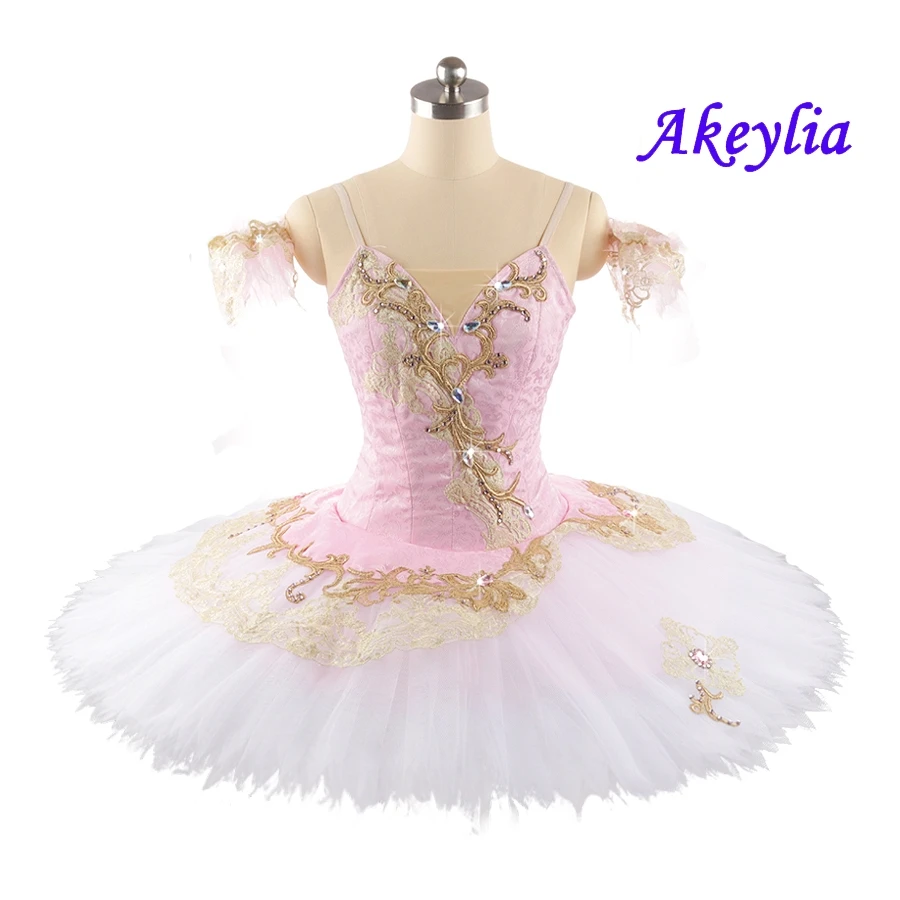 Non-elastic jacquard fabric professional tutu for girl competition nutcracker performance ballet stage costumes tutu pancake