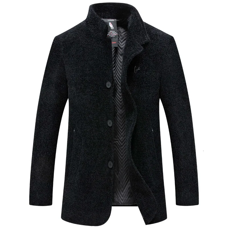 

8XL 7XL plus size Men's Wool Coat Winter Warm Solid Color Long Trench Jacket Male Single Breasted Business Casual Overcoat Parka