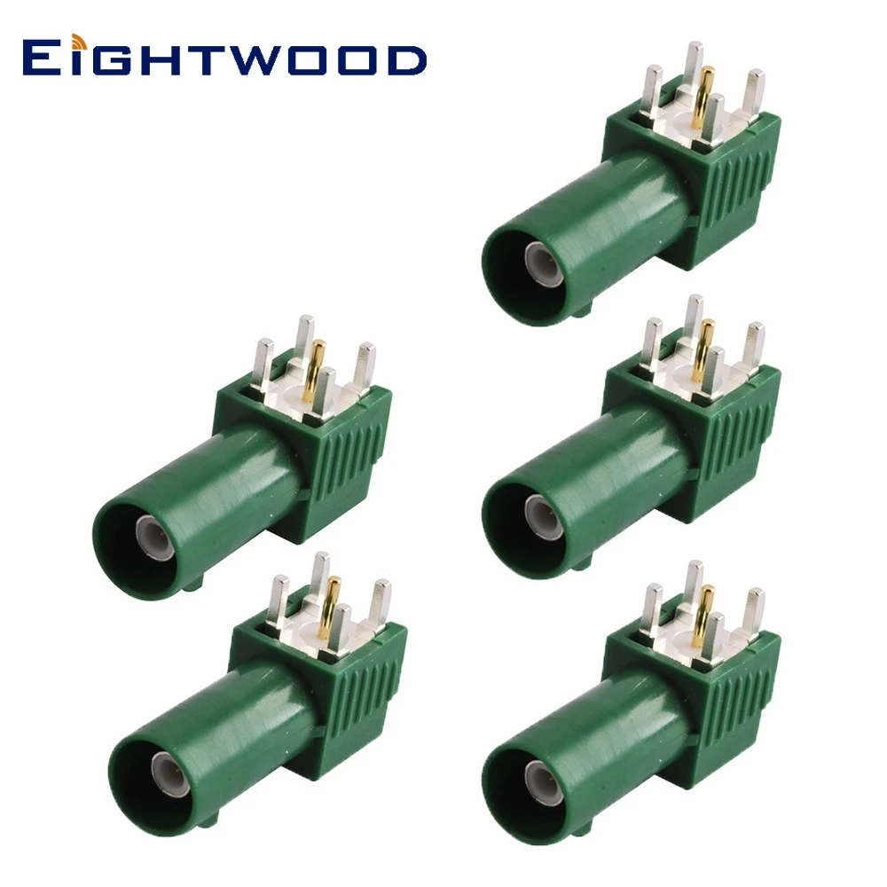 Eightwood 5 шт. Fakra E штекер RF коаксиальный разъем адаптер для монтажа печатной платы
