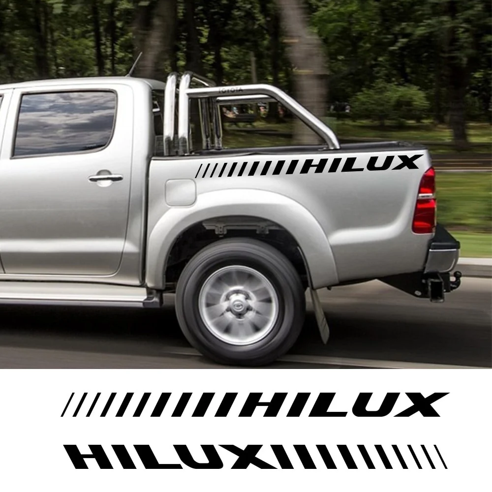 2 шт. автомобильные боковые полосы наклейки для Toyota Hilux Revo Vigo ремни багажника