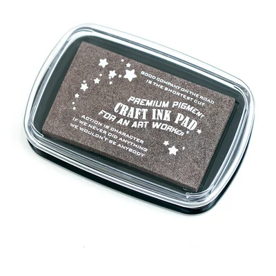 10*6.7cm Large Size Metallic Oil Based For DIY Craft Rubber Stamps for ink pad Fabric Wood Paper Wedding Gift Finger Print brown