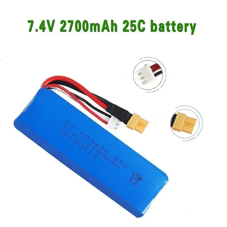 Обновленная батарея 7,4 V 2700mAh Lipo для MJX Bugs 3 B3 RC Quadcopter запасные части 7,4 v перезаряжаемая батарея обновление 1800mah 25C 1 шт