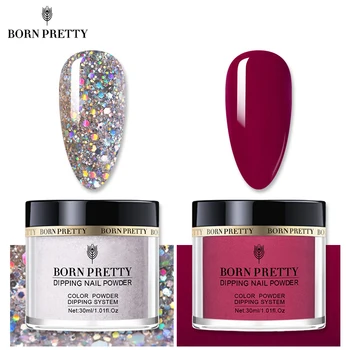 

BORN PRETTY 30ml Dipping Nail Powder Set 2Pcs Nail Decorations Natural Dry Pigment Powder Dust Dip System No Need Lamp Cure