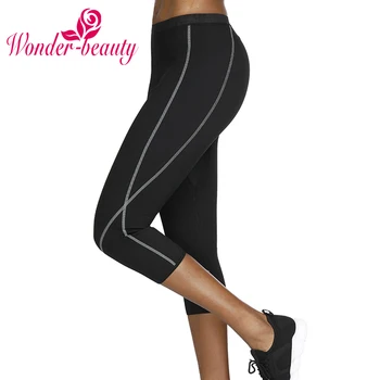 

WonderBeauty Neoprene Body Shaper Sauna Sweat Shapewear Breathable Control Tummy Leggings Women Slimming Pocket Capri Pants