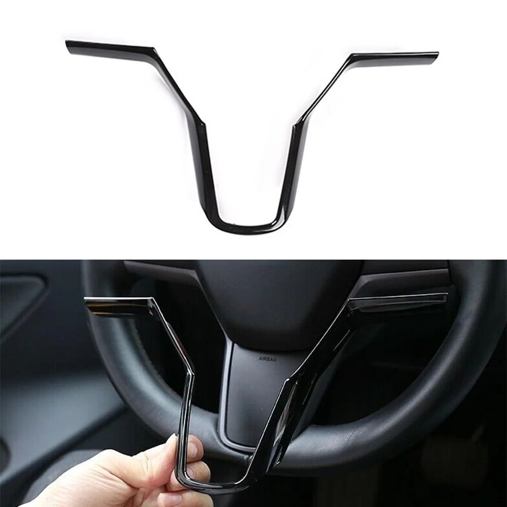 Авто ABS внутренняя Накладка для рулевого колеса подходит Tesla модель 3 2017 2019 Новое и