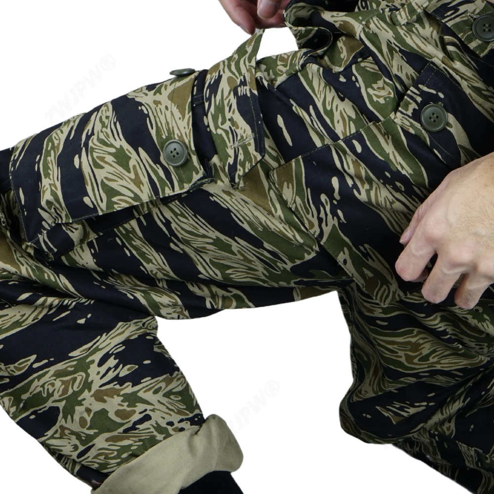 Vietnam war U.S. Army tiger pattern tiger spot camouflage TCU pants twill camouflage pants