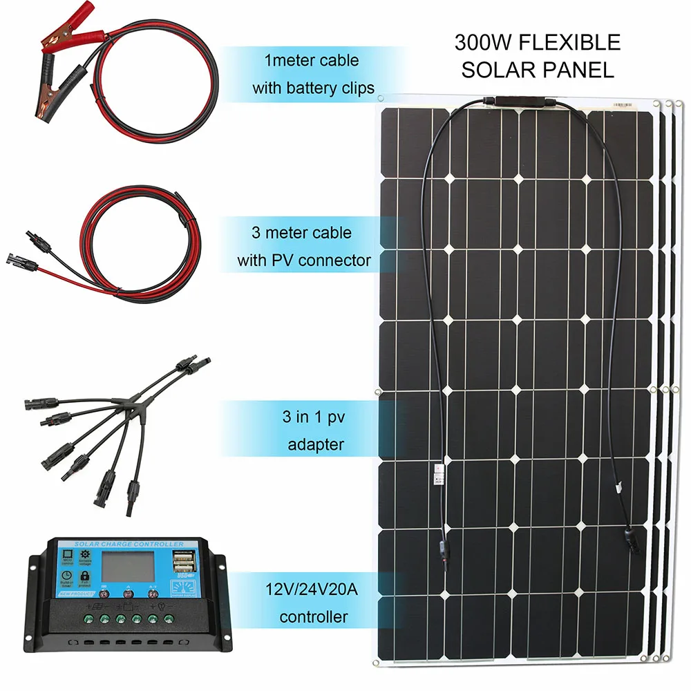 ตัวเลือกสินค้า แผงโซลาร์เซลล์ยืดหยุ่น 12V ชาร์จแบตเตอรี่ได้ทุกที่