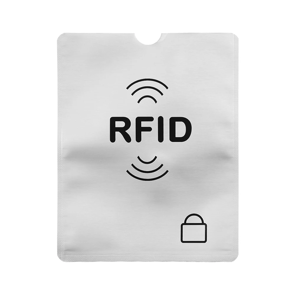 1/4/5/10 шт. Алюминий Фольга RFID чехол анти-размагничивания держатель для карт Защита банковской карты комплект Экранирование сумка NFC Анти-кражи держатель для карт - Цвет: silver-5pcs