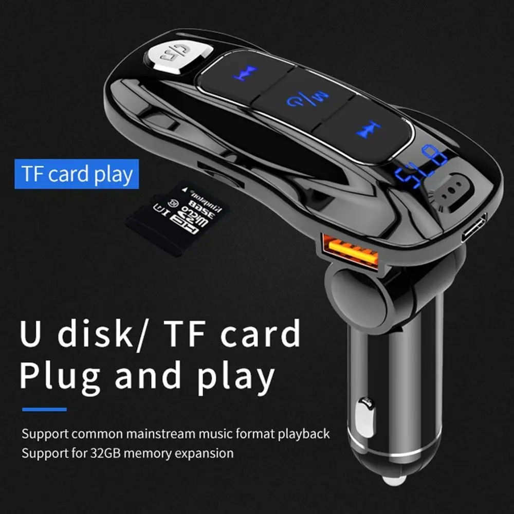 BC55 18 Вт PD 3 0 QC Быстрая зарядка USB зарядное устройство беспроводной 5 Hands free