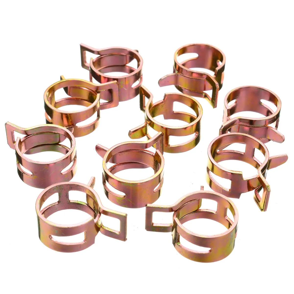 60pcs/set 7mm 10mm 11mm 14mm 16mm 17mm Fuel Hose Clamps Gasoline Clamps Set Spring Hose Clamps Clip Assortment Set
